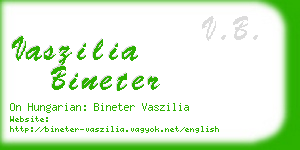 vaszilia bineter business card